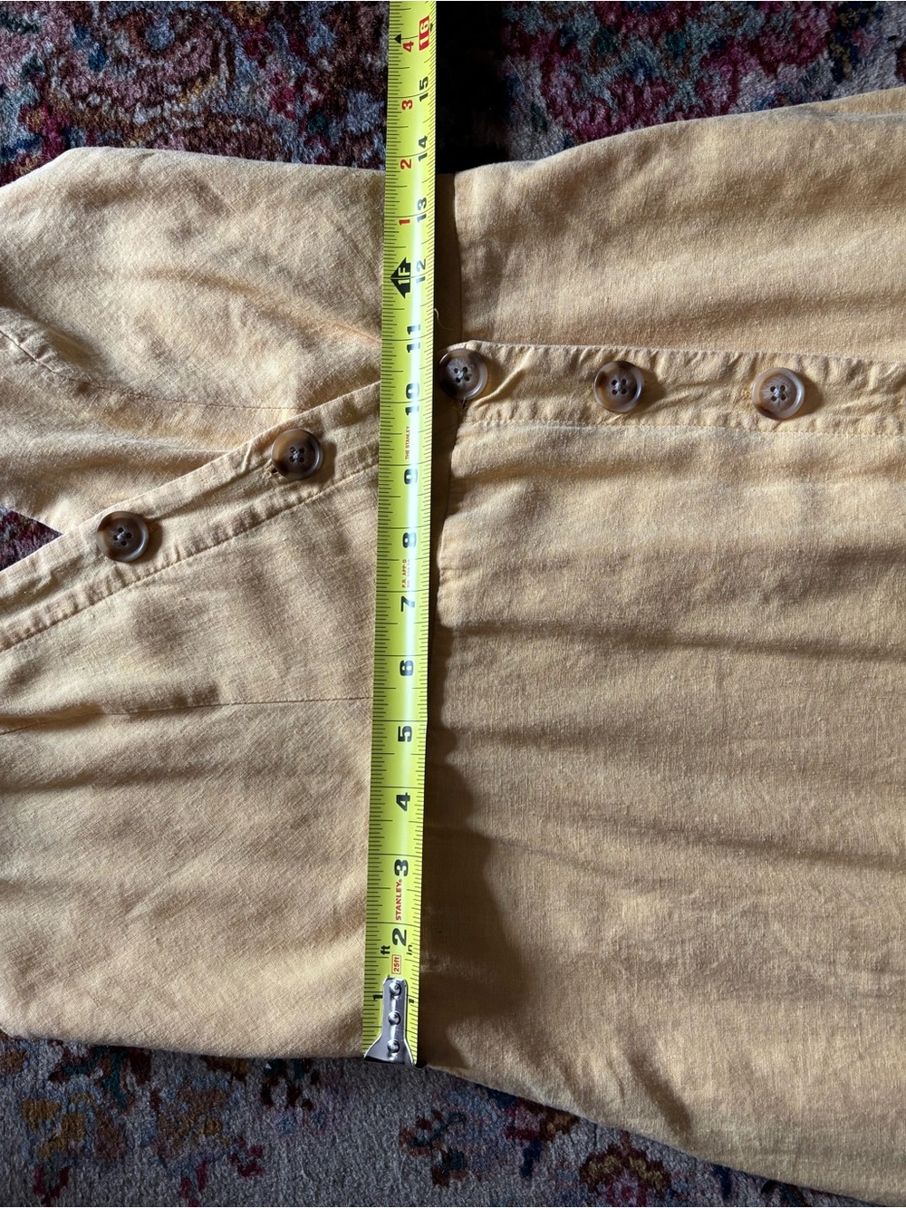 Yellow Button-Front Spaghetti Strap Dress - Picture 3 of 6